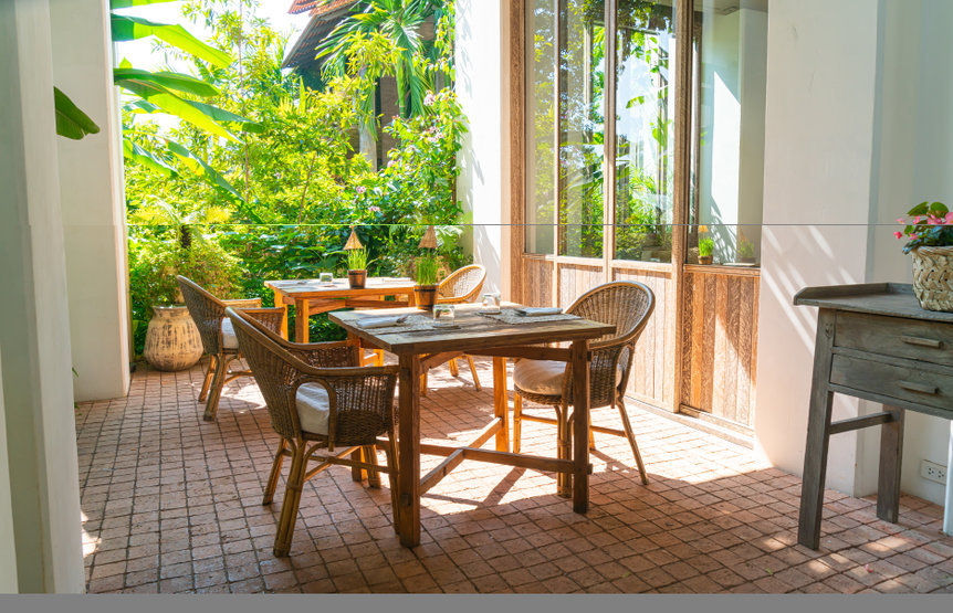 outdoor patio table and chair or dining table