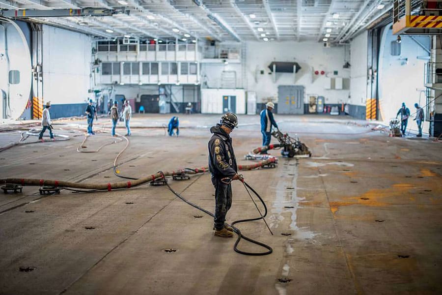 Cracked-and-Sinking-Concrete-warehosue-floor Cracked and Sinking Concrete warehouse floor